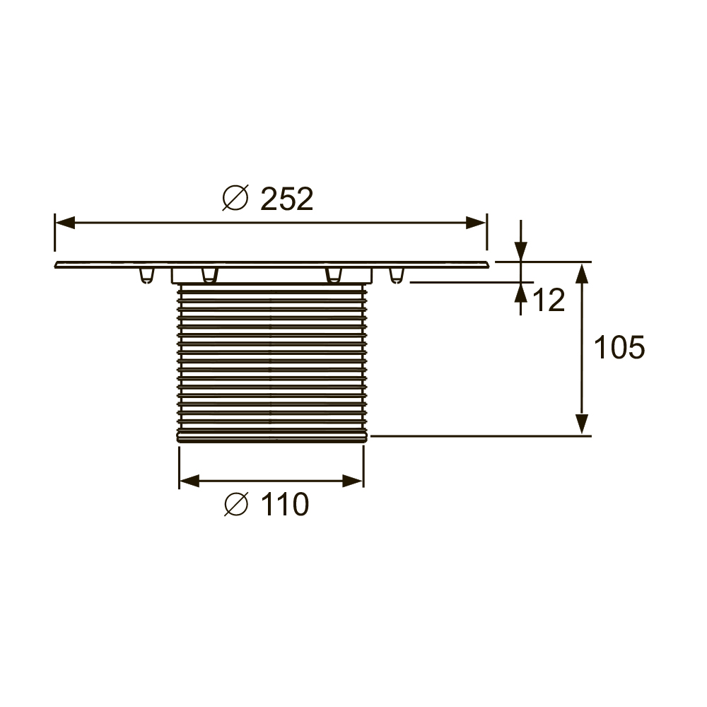 Удлинитель трапа с универсальным фланцем Seal System Tece TECEdrainpoint S 3660005