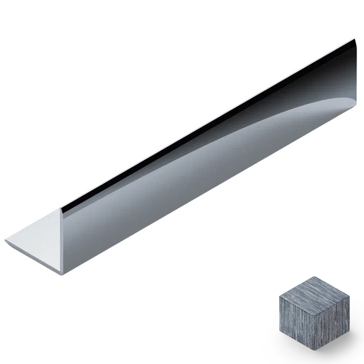 Угол 10x10 мм алюминий Neexy PV60-45 (серебро блестящее браш), 2.7 м.
