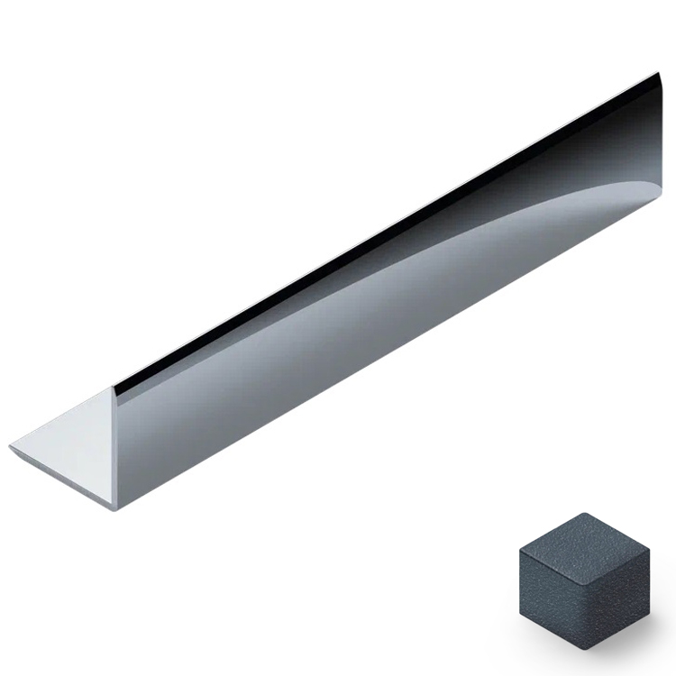Угол 20x20 мм алюминий Neexy PV63-44 (муар антрацит), 2.7 м.