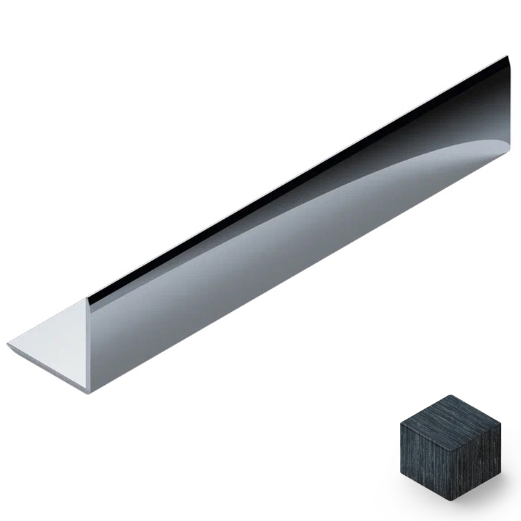Угол 25x25 мм алюминий Neexy PV64-46 (черный блестящий браш), 2.7 м.