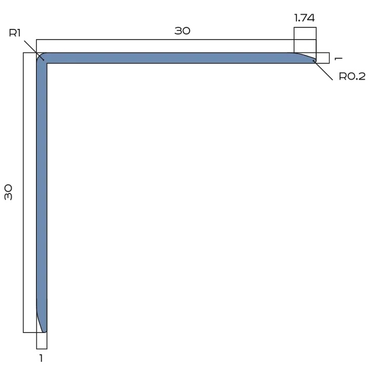 Угол 30x30 мм алюминий Neexy PV65-44 (муар антрацит), 2.7 м.