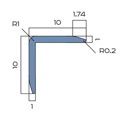 Угол 10x10 мм алюминий Neexy PV60-02 (серебро матовое), 2.7 м.