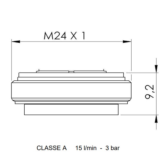 Ультраплоский аэратор Remer M24 83Z40 (черный)