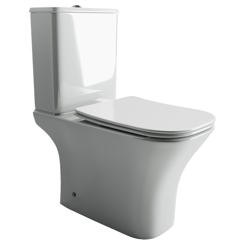 Унитаз напольный Ceramica Nova Alfa CN9002 65х34 с креплением и сиденьем (белый)