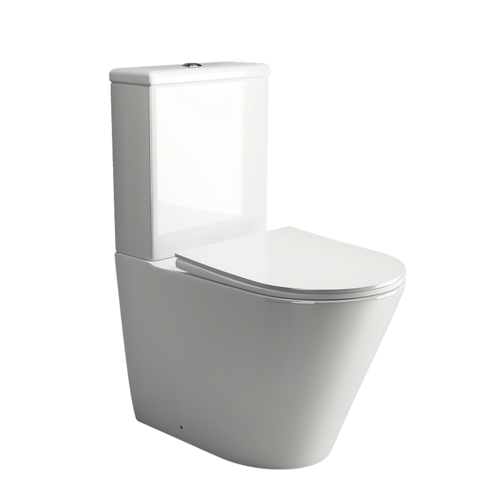 Унитаз напольный Ceramica Nova HighLight Rimless CN1802 85x36 с сиденьем и с бачком (белый)