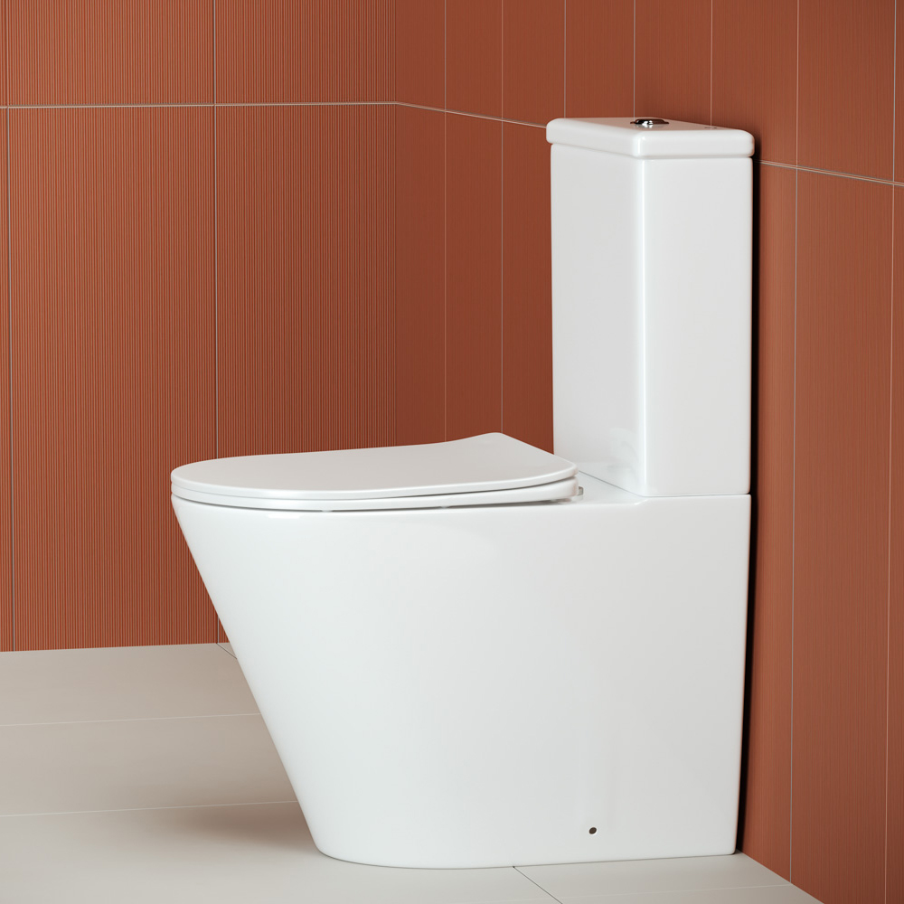 Унитаз напольный Ceramica Nova HighLight Rimless CN1802 85x36 с сиденьем и с бачком (белый)