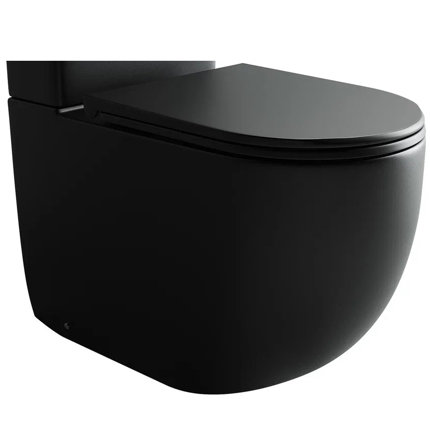 Унитаз напольный Ceramica Nova Metropol CN4001-BMB 40.5х34 с креплением и сиденьем, без бачка (черный матовый)