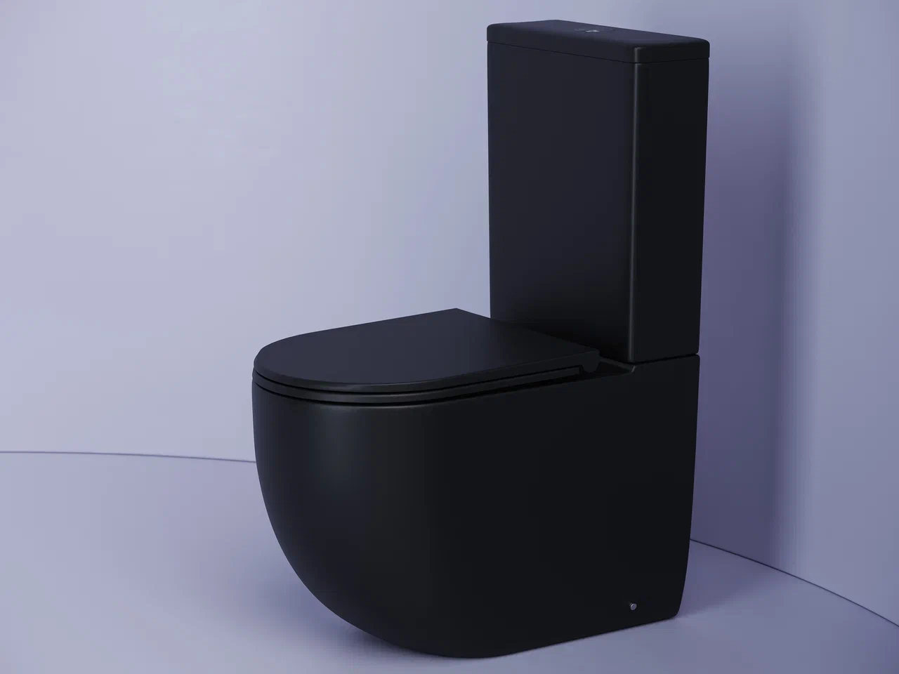Унитаз напольный Ceramica Nova Metropol CN4001-BMB 40.5х34 с креплением и сиденьем, без бачка (черный матовый)