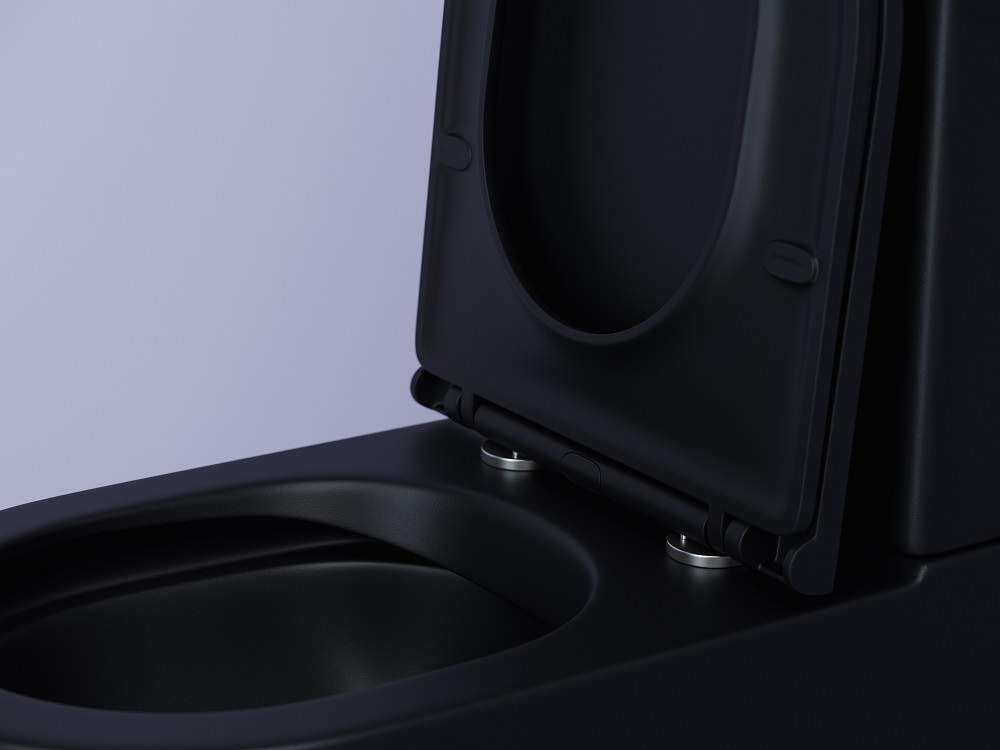 Унитаз напольный Ceramica Nova Metropol CN4001MB 62х34 с креплением и сиденьем (черный матовый)