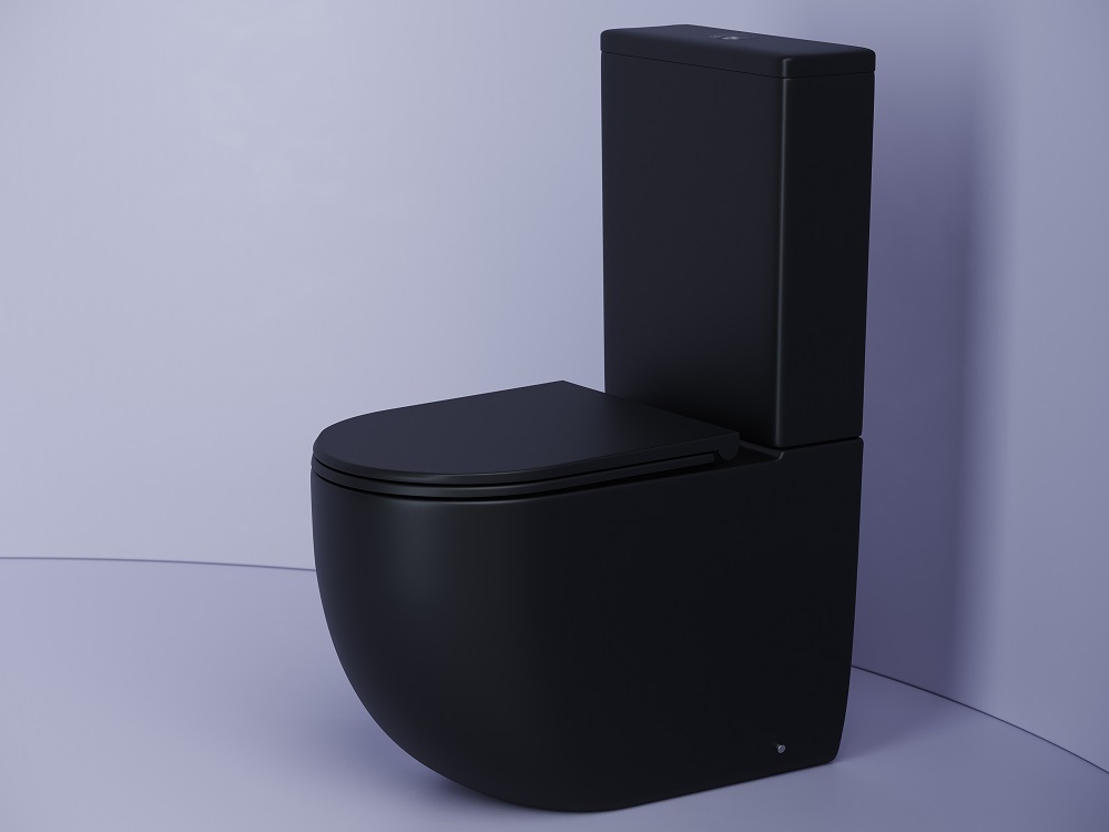 Унитаз напольный Ceramica Nova Metropol CN4001MB 62х34 с креплением и сиденьем (черный матовый)