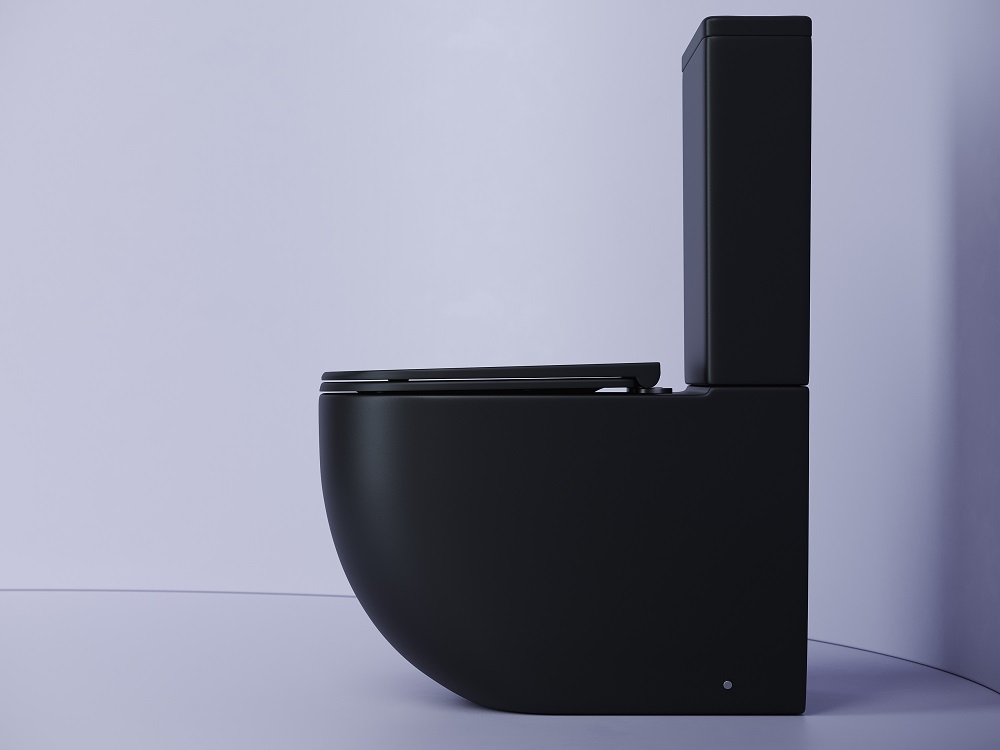 Унитаз напольный Ceramica Nova Metropol CN4001MB 62х34 с креплением и сиденьем (черный матовый)