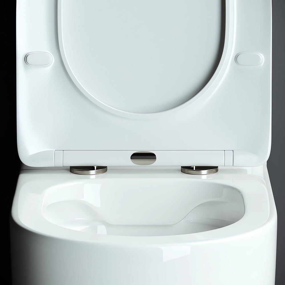 Унитаз напольный Ceramica Nova Mia Rimless CN1801-B 62х36 с сиденьем-крышкой с микролифтом, без бачка (белый)