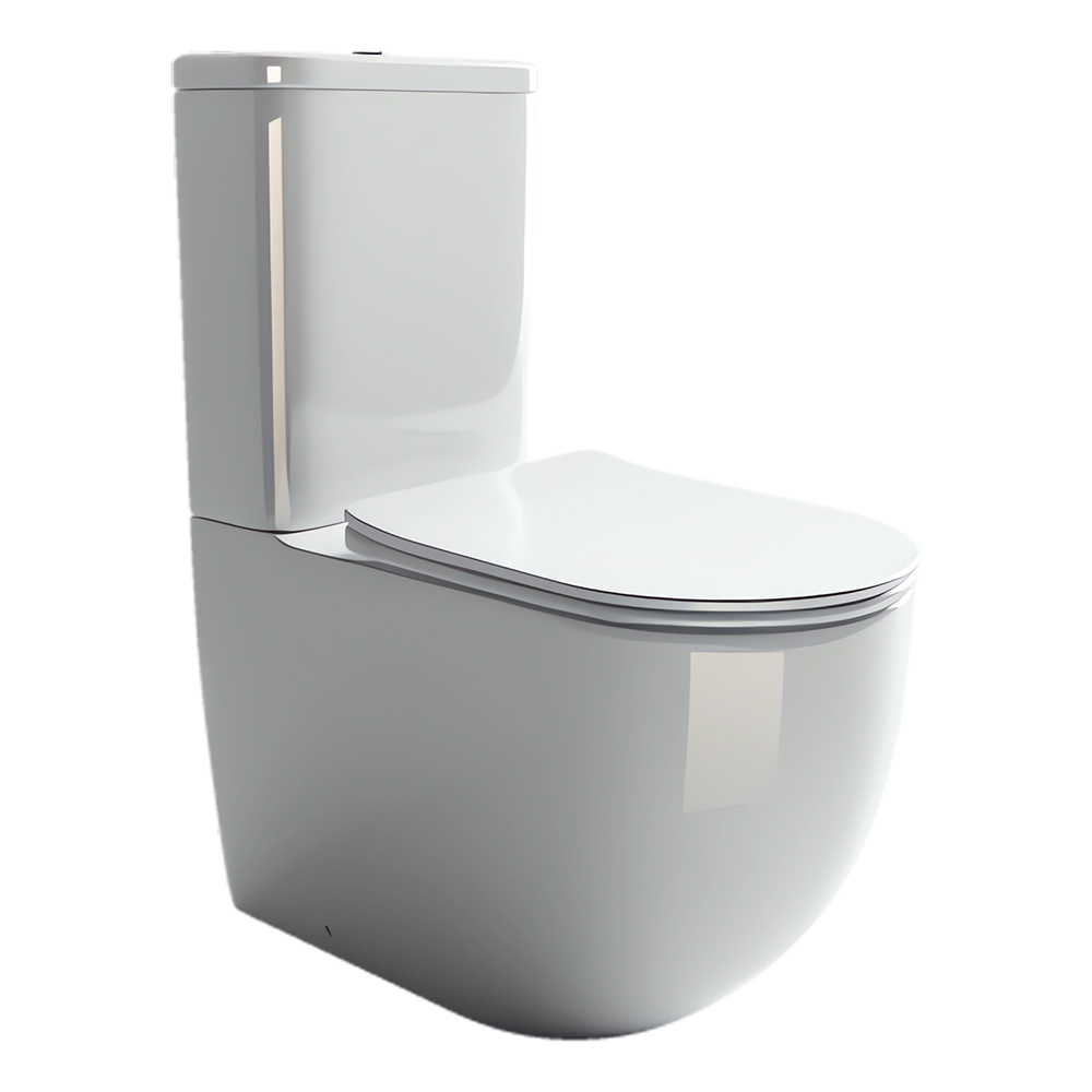 Унитаз напольный Ceramica Nova Mia Rimless CN1801-B 62х36 с сиденьем-крышкой с микролифтом, без бачка (белый)
