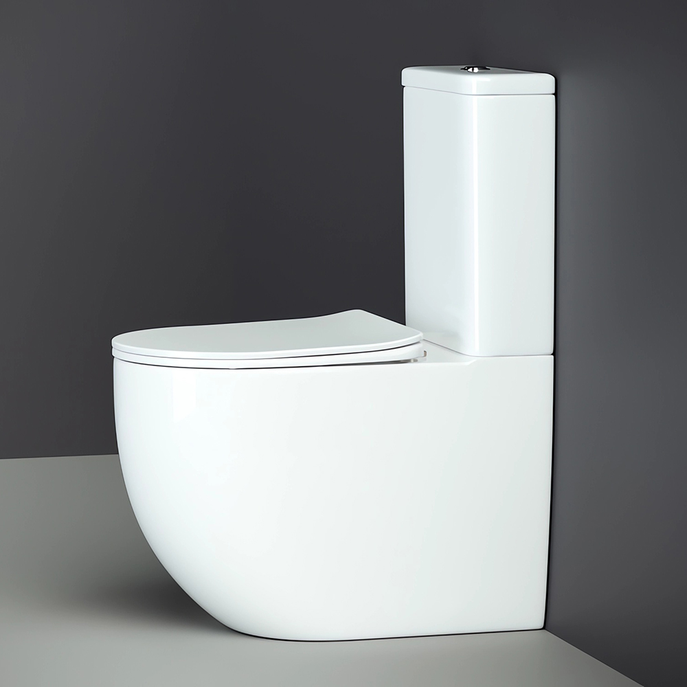 Унитаз напольный Ceramica Nova Mia Rimless CN1801-B 62х36 с сиденьем-крышкой с микролифтом, без бачка (белый)
