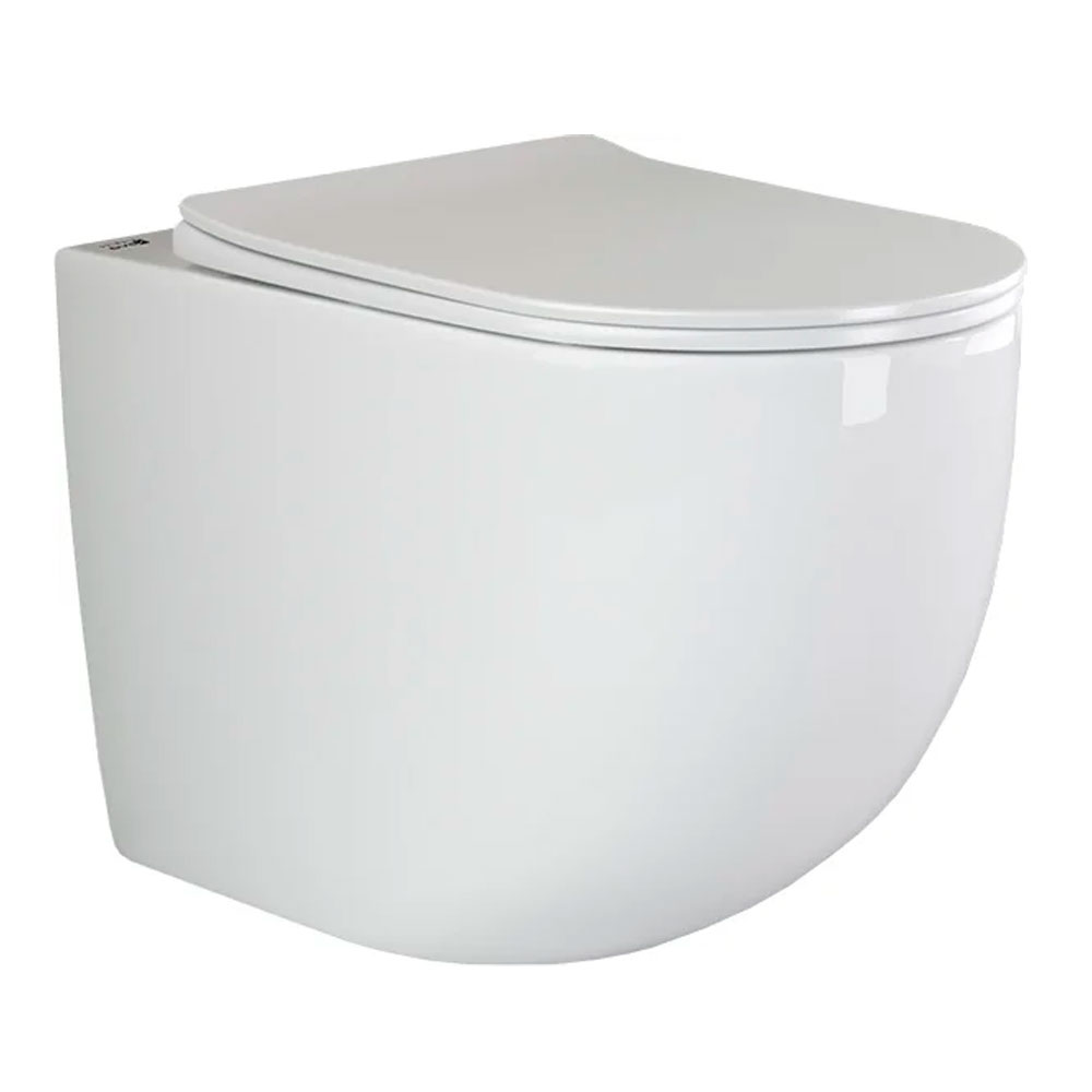 Унитаз напольный Ceramica Nova Mia Rimless CN1810 с сиденьем и креплением 56х36 (белый)