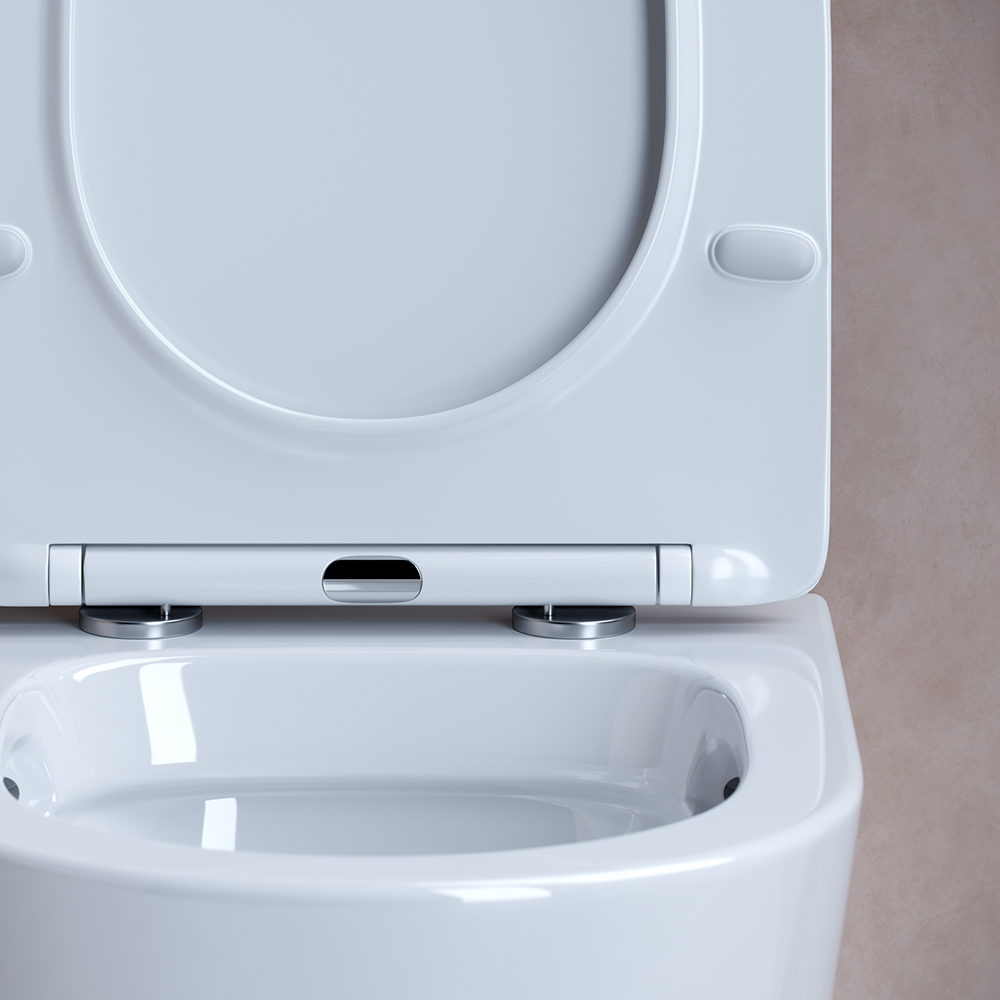 Унитаз подвесной Ceramica Nova Balearica CN6000 49х36.5 с сиденьем и креплением (белый) 