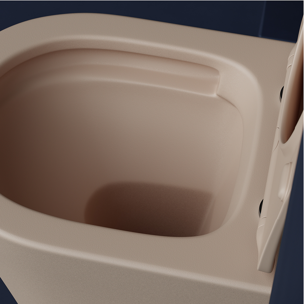 Унитаз подвесной Ceramica Nova Balearica CN6000MC 49х36.5 с сиденьем и креплением (капучино матовый)