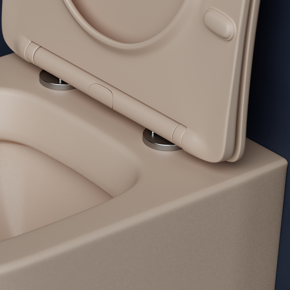 Унитаз подвесной Ceramica Nova Balearica CN6000MC 49х36.5 с сиденьем и креплением (капучино матовый)