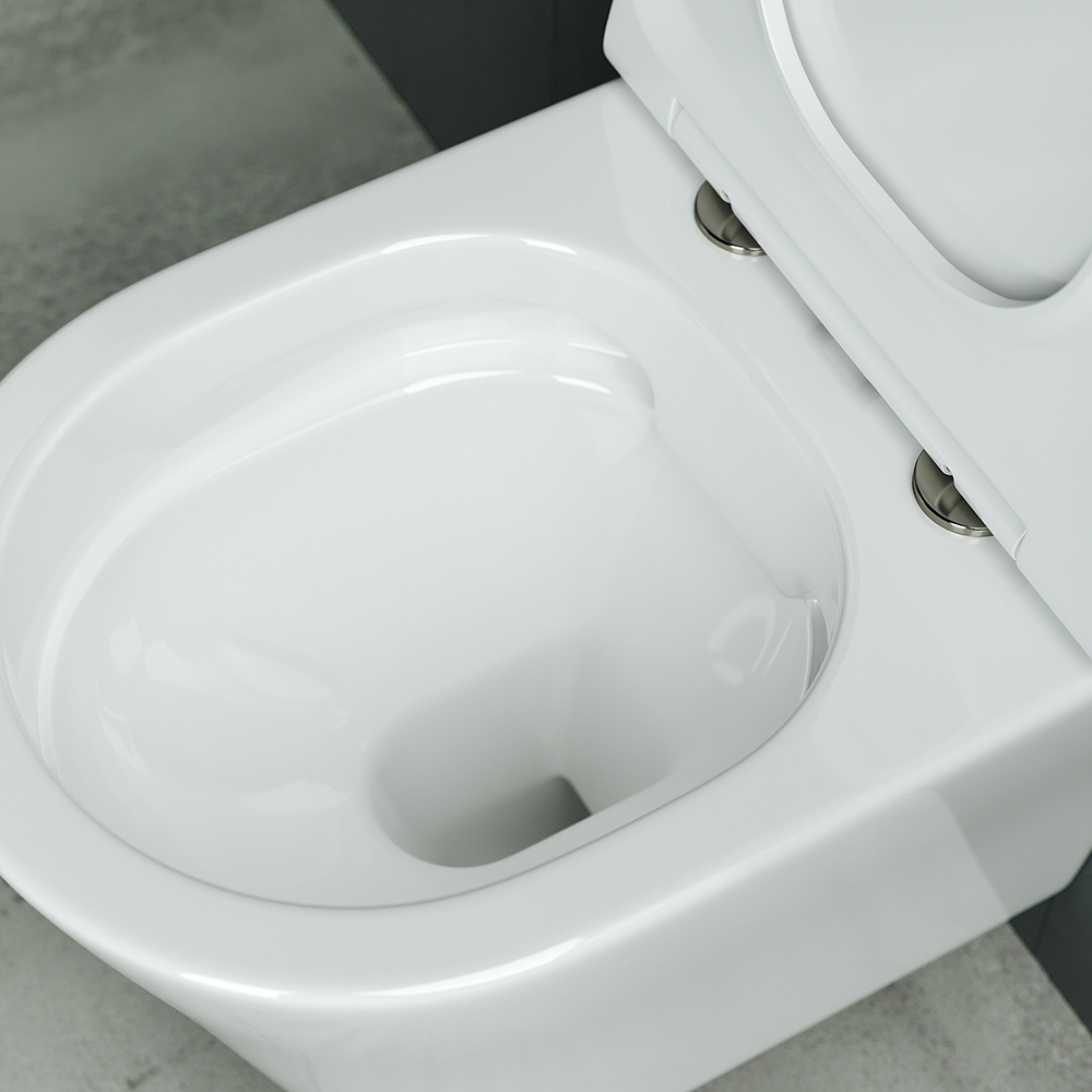 Унитаз подвесной Ceramica Nova Forma Rimless CN3011 37x32.5 с сиденьем и креплением (белый)