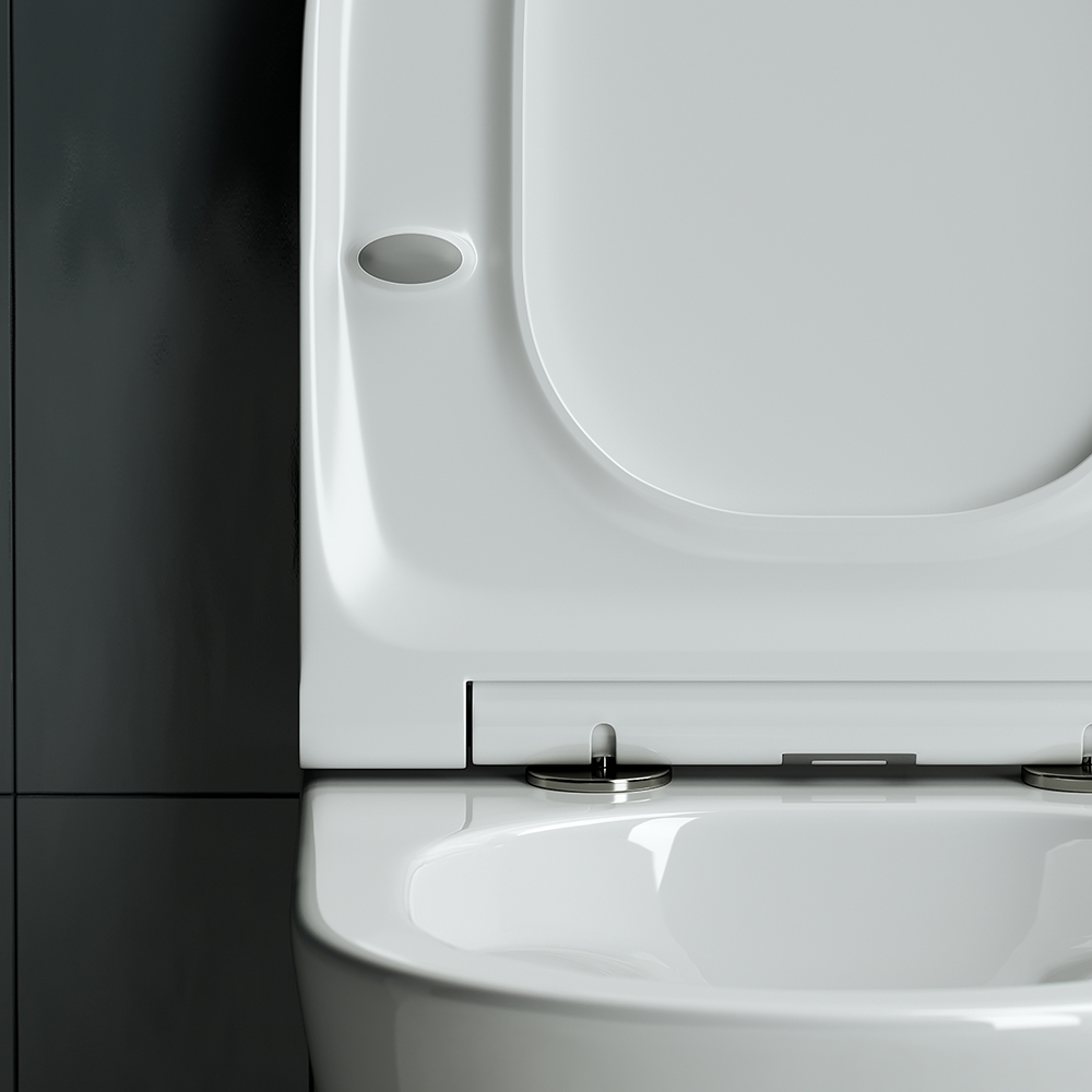 Унитаз подвесной Ceramica Nova Forma Rimless CN3011 37x32.5 с сиденьем и креплением (белый)