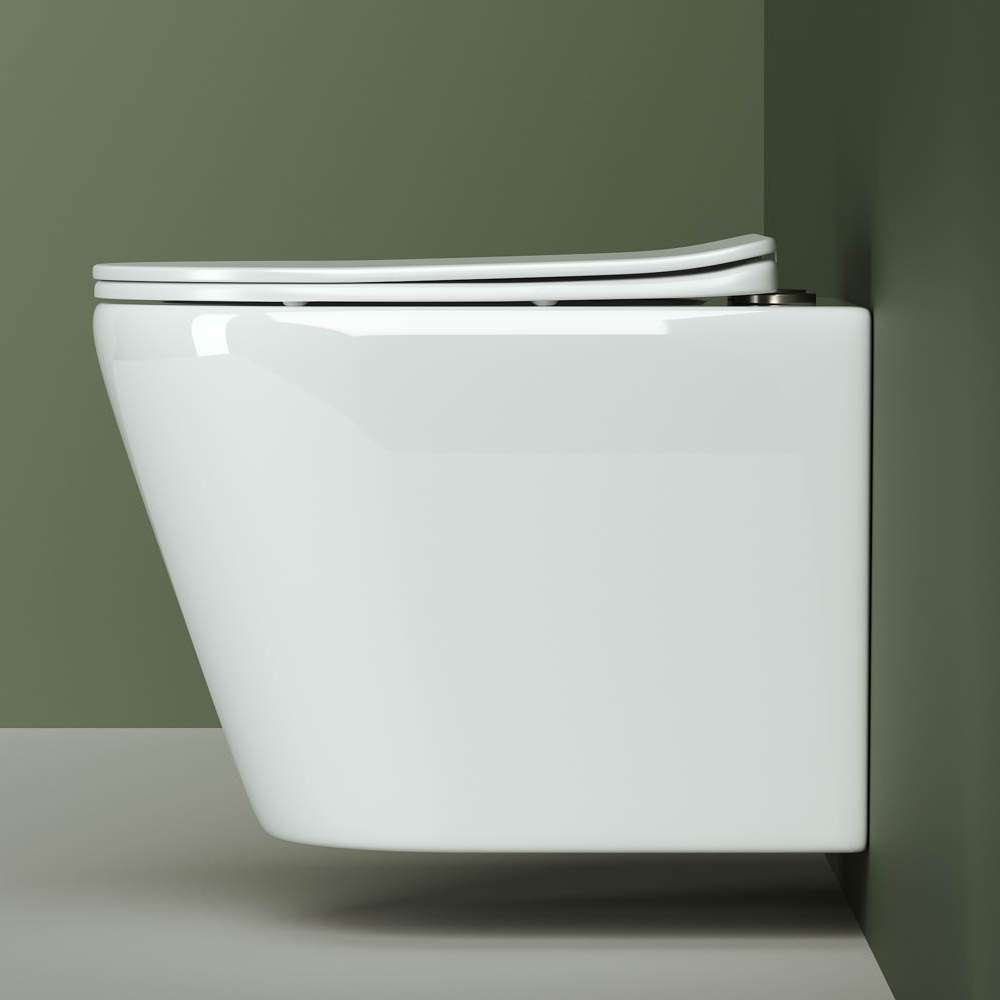 Унитаз подвесной Ceramica Nova HighLight Rimless CN1804 52x35  с сиденьем (белый)