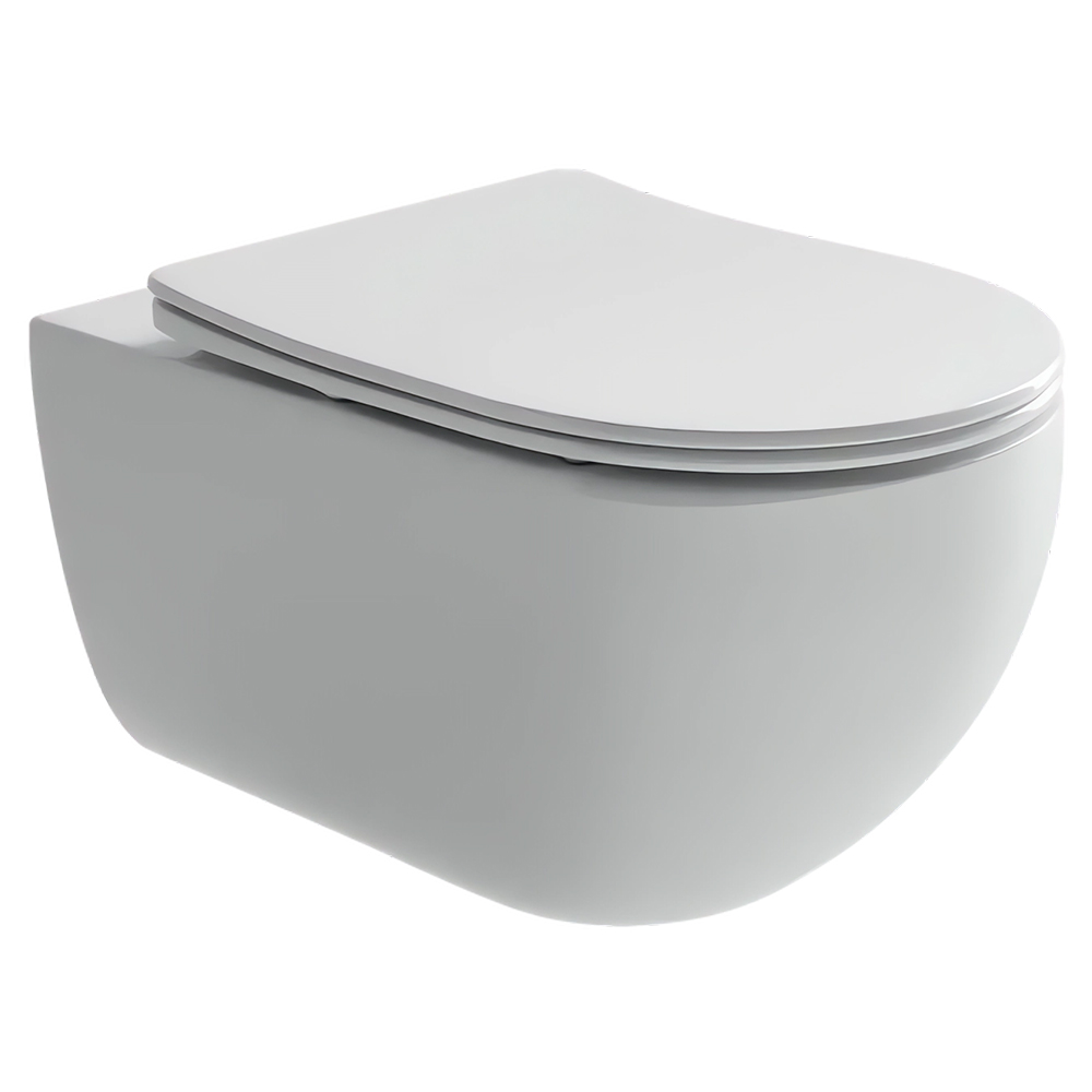 Унитаз подвесной Ceramica Nova Long CN3015 55.5х36.5 с креплением и сиденьем (белый)