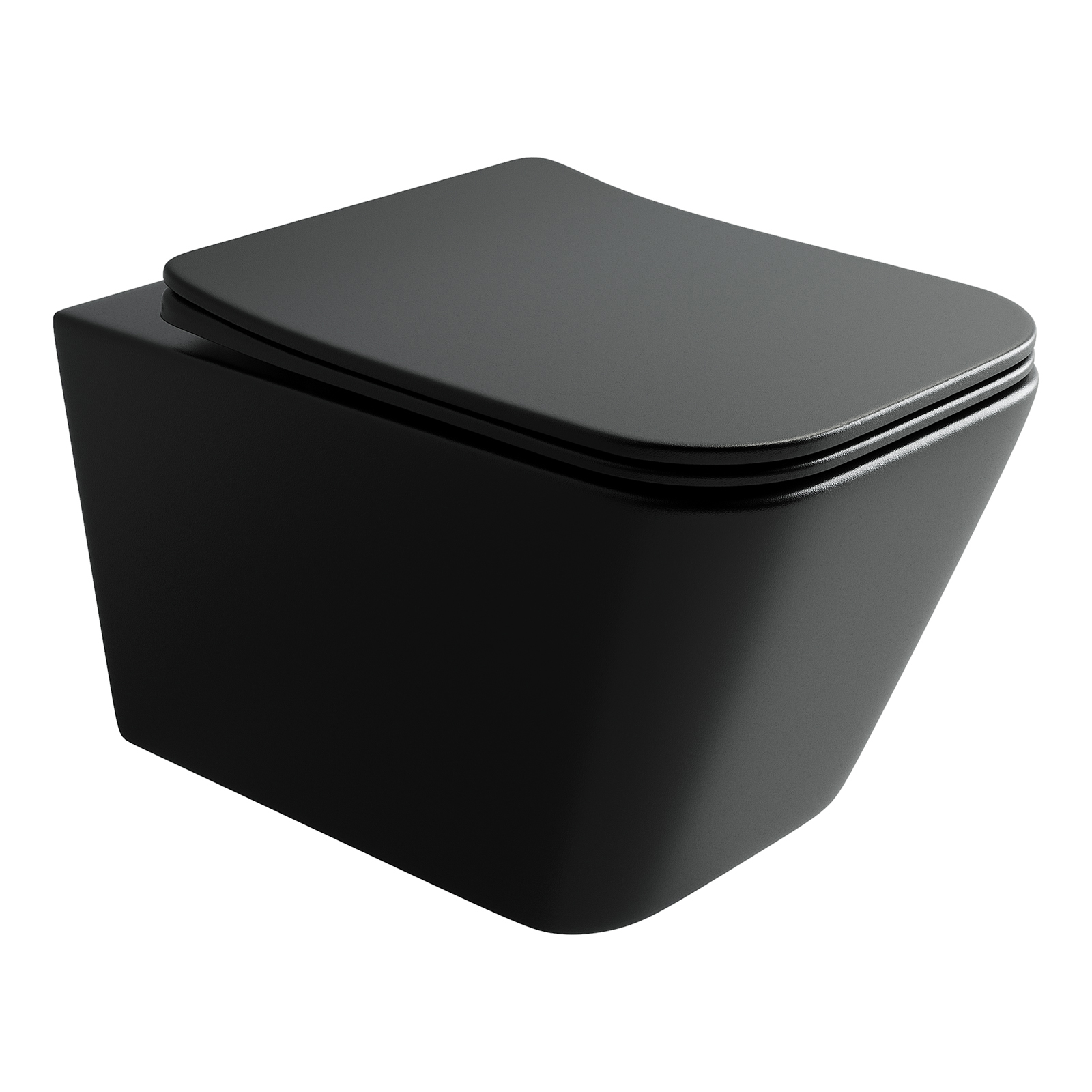 Унитаз подвесной Ceramica Nova Metric CN3007MB 51х34.5 с сиденьем и креплением (черный мат)