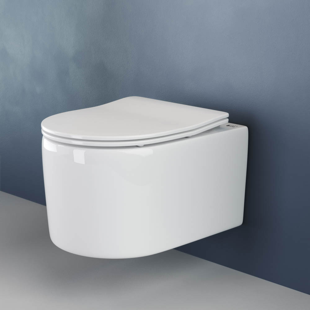 Унитаз подвесной Ceramica Nova Moments CN3003 49х37 с сиденьем и креплением (белый)