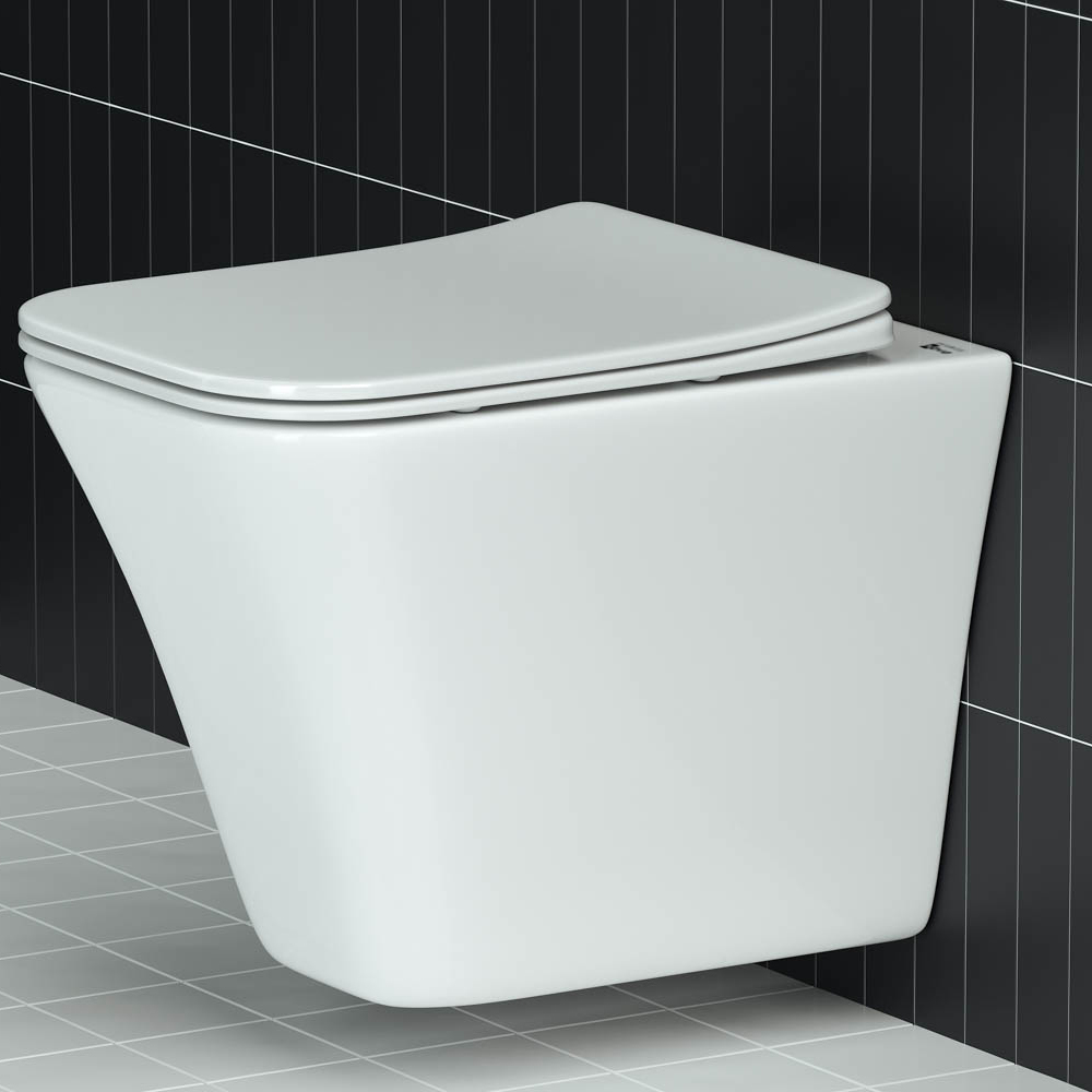 Унитаз подвесной Ceramica Nova Mono CN1902 50х35 с сиденьем и креплением (белый) 