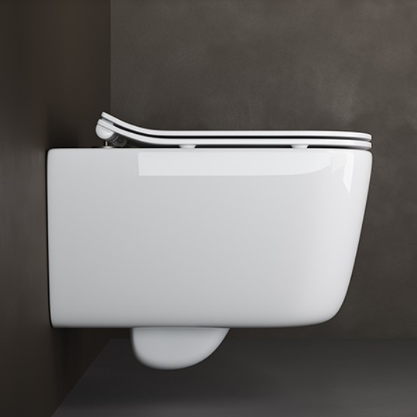 Унитаз подвесной Ceramica Nova New day CN3005 51х35 с креплением и сиденьем (белый) 