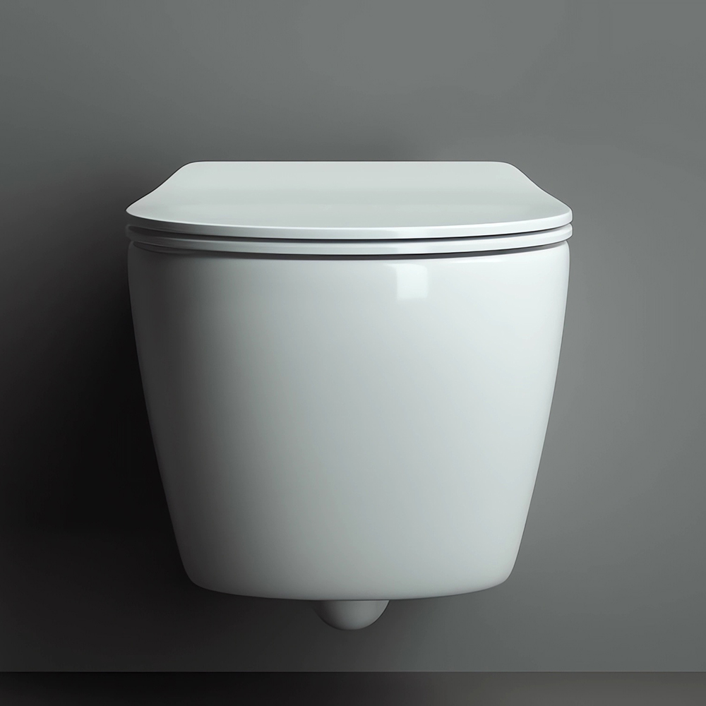 Унитаз подвесной Ceramica Nova Pearl CN8001 53х38  с сиденьем и креплением (белый)