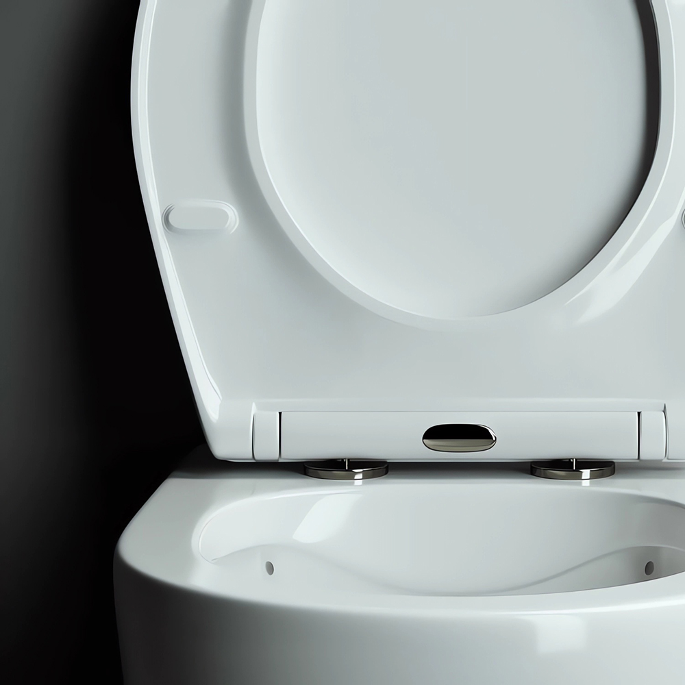 Унитаз подвесной Ceramica Nova Pearl CN8001 53х38  с сиденьем и креплением (белый)