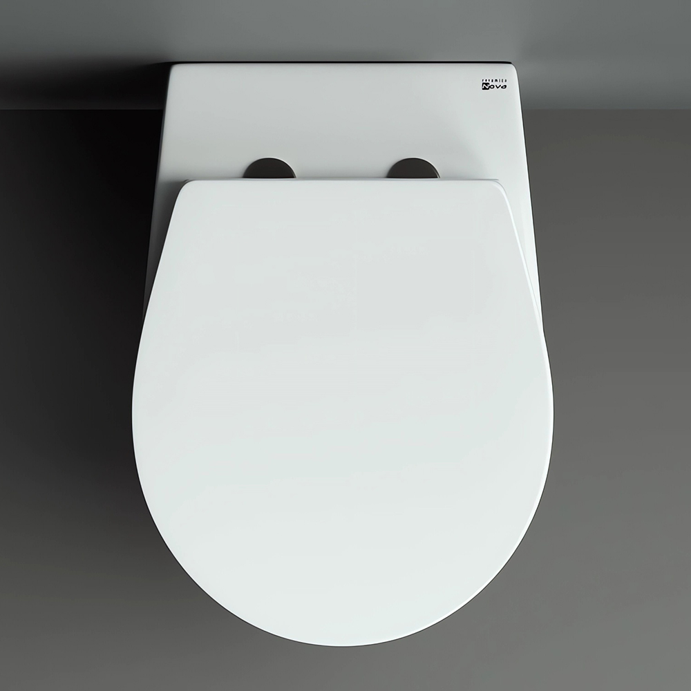 Унитаз подвесной Ceramica Nova Pearl CN8001 53х38  с сиденьем и креплением (белый)