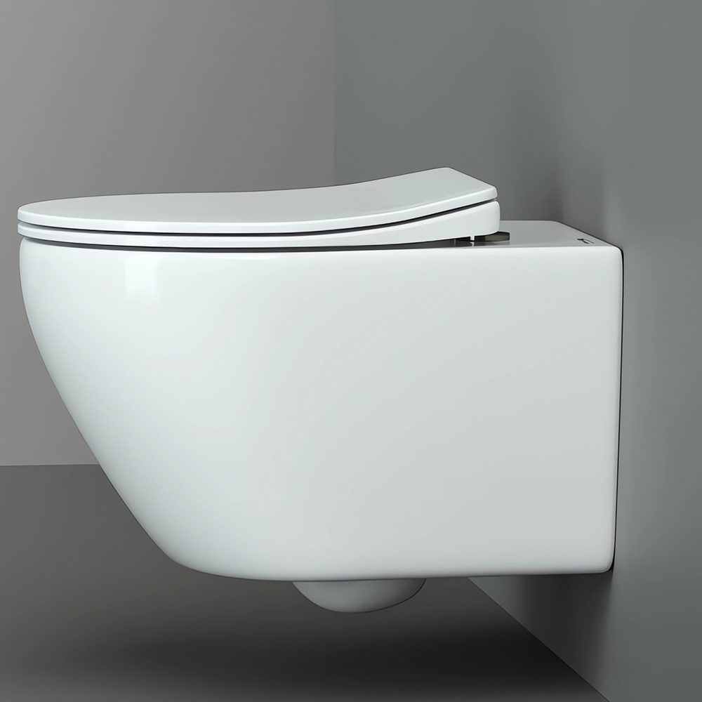 Унитаз подвесной Ceramica Nova Pearl CN8001 53х38  с сиденьем и креплением (белый)