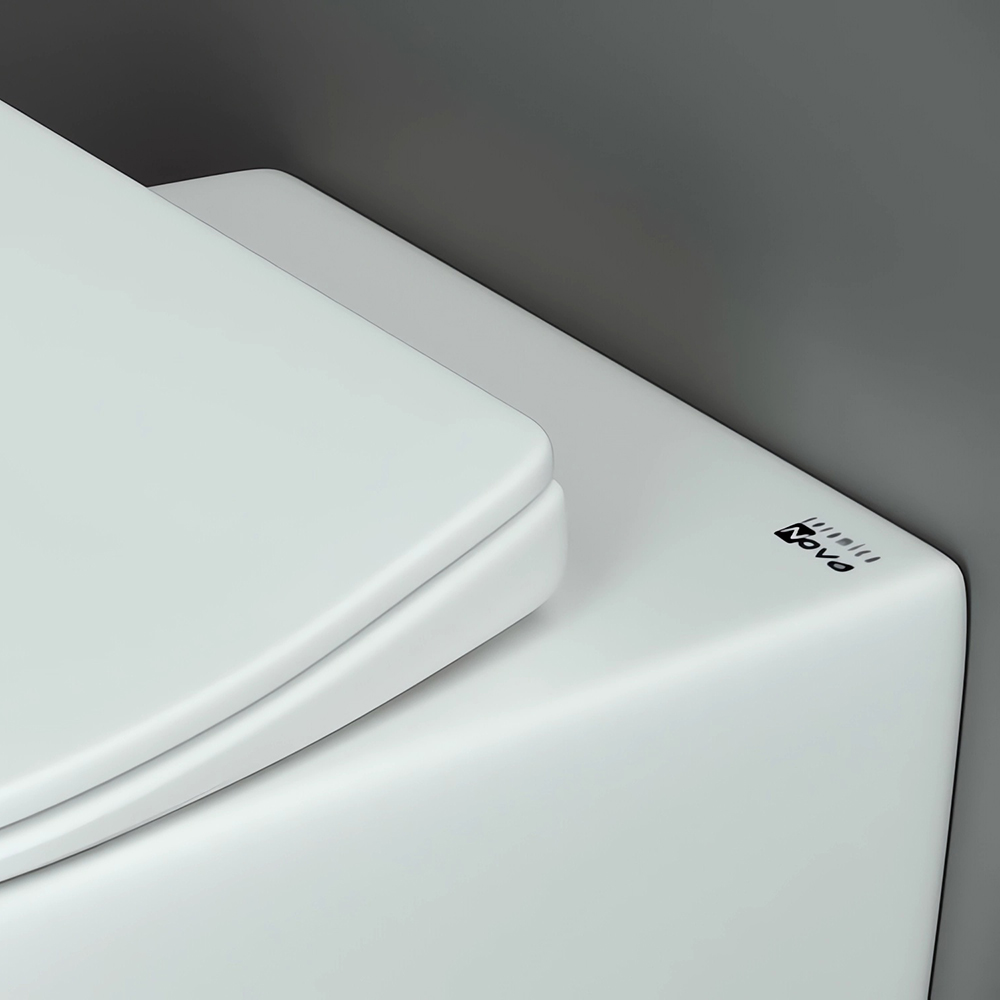 Унитаз подвесной Ceramica Nova Pearl CN8001 53х38  с сиденьем и креплением (белый)
