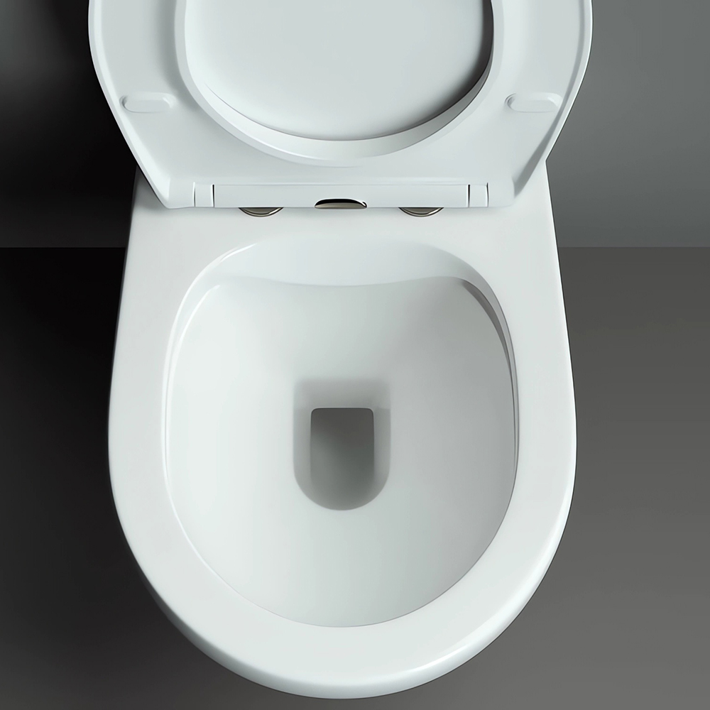Унитаз подвесной Ceramica Nova Pearl CN8001 53х38  с сиденьем и креплением (белый)