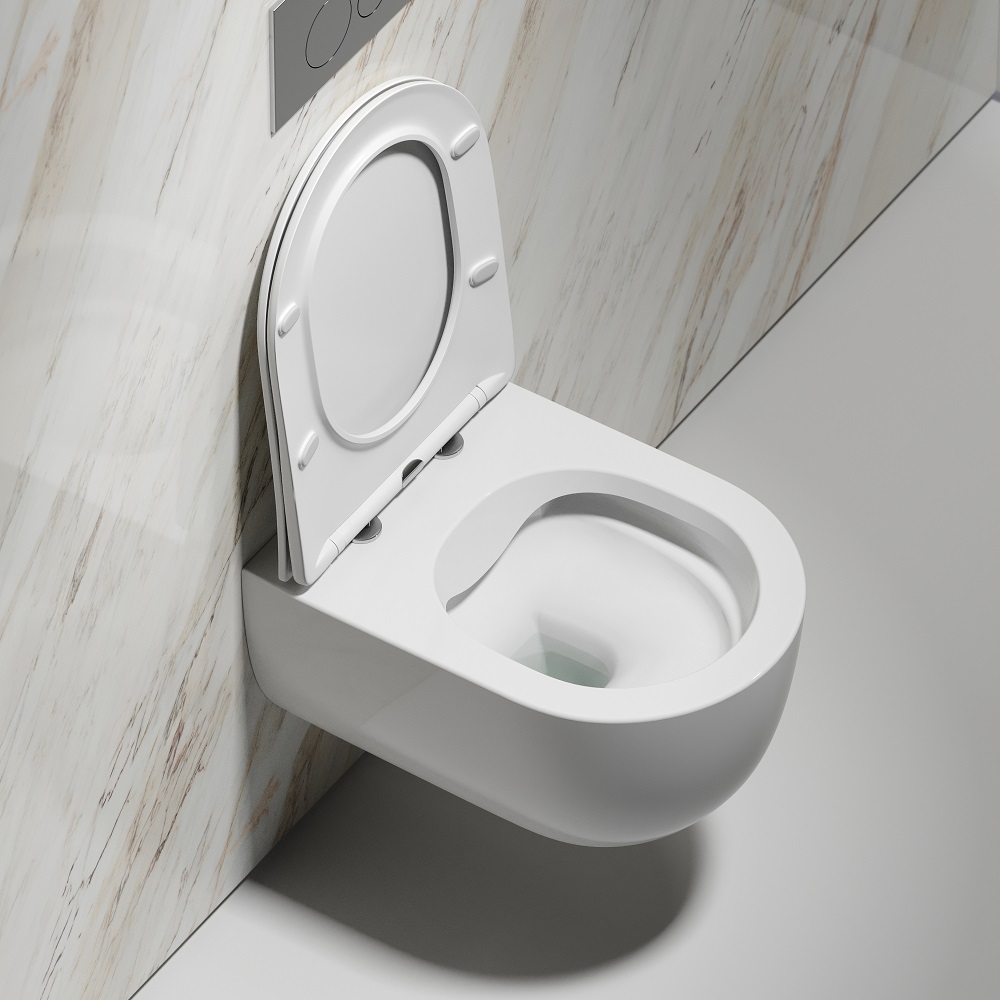 Унитаз подвесной Ceramicanova Modena CN6063 49x35.5 (белый) с сиденьем и крышкой