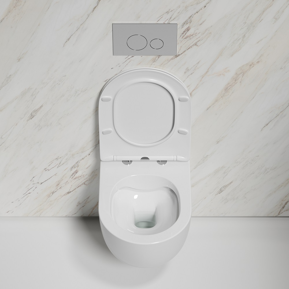 Унитаз подвесной Ceramicanova Modena CN6063 49x35.5 (белый) с сиденьем и крышкой