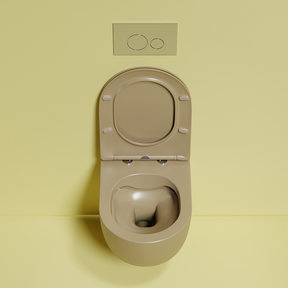 Унитаз подвесной Ceramicanova Modena CN6063MC 49x35.5 (капучино матовый) с сиденьем и крышкой