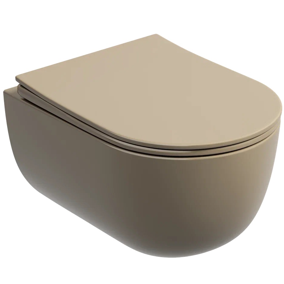 Унитаз подвесной Ceramicanova Modena CN6063MC 49x35.5 (капучино матовый) с сиденьем и крышкой