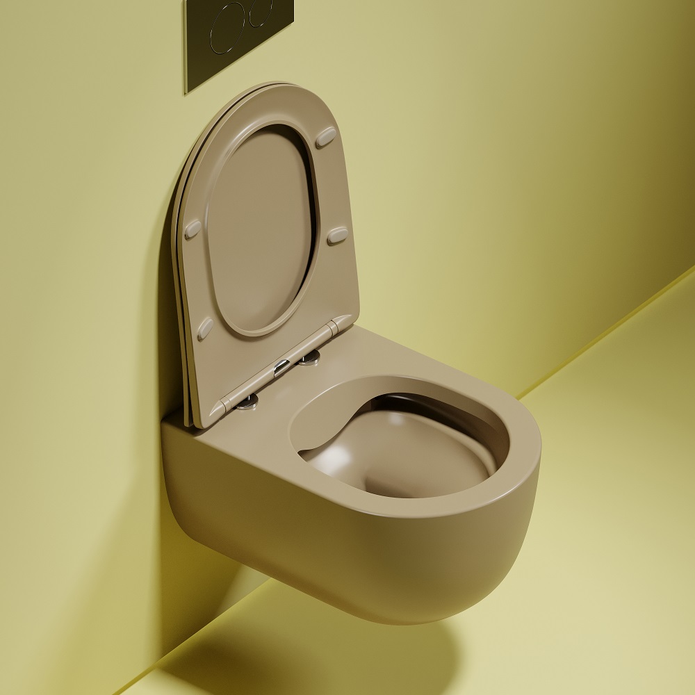 Унитаз подвесной Ceramicanova Modena CN6063MC 49x35.5 (капучино матовый) с сиденьем и крышкой