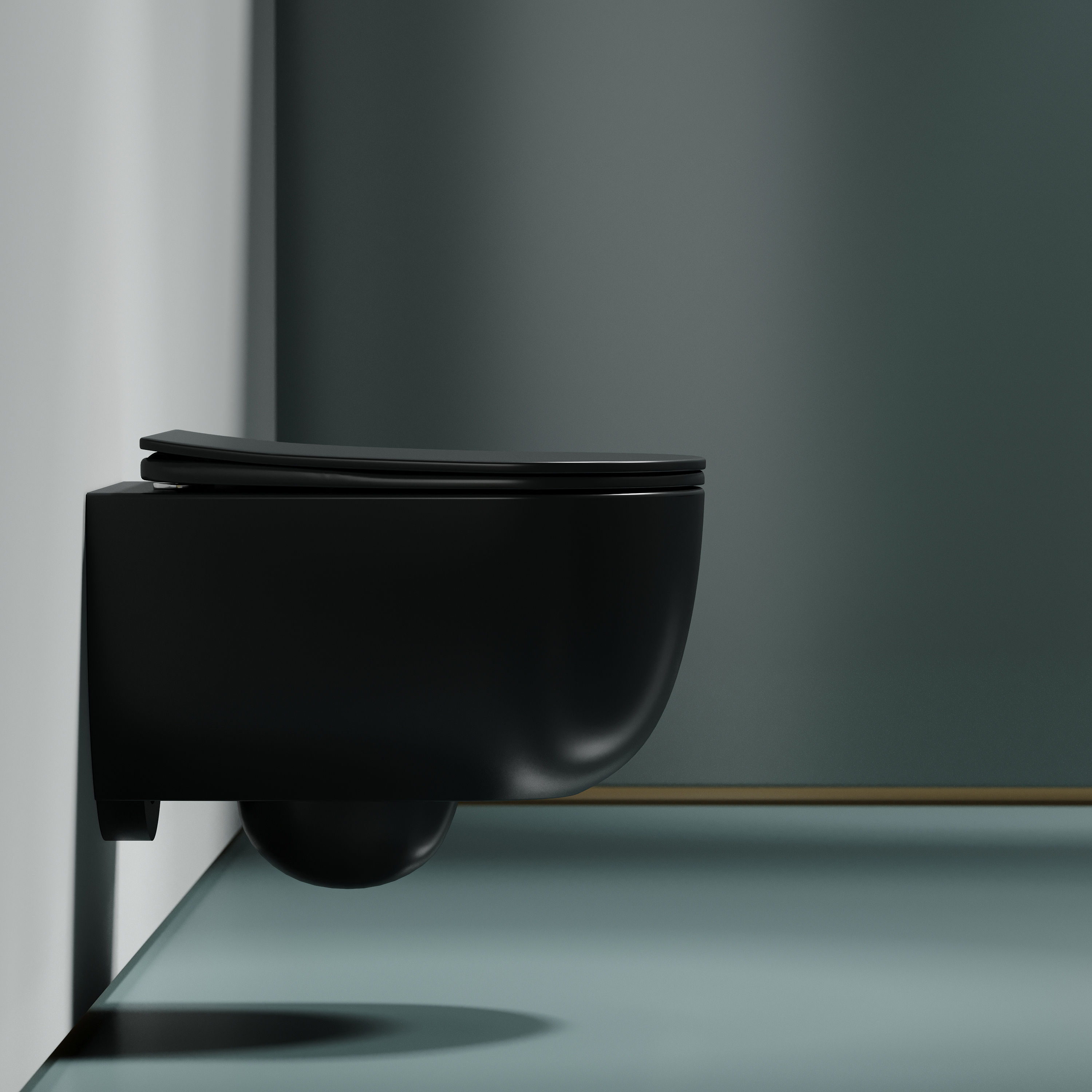 Унитаз подвесной Ceramicanova Modena CN6063MDH 49x35.5 (темный антрацит матовый) с сиденьем и крышкой
