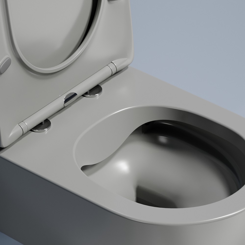 Унитаз подвесной Ceramicanova Modena CN6063MH 49x35.5 (антрацит матовый) с сиденьем и крышкой