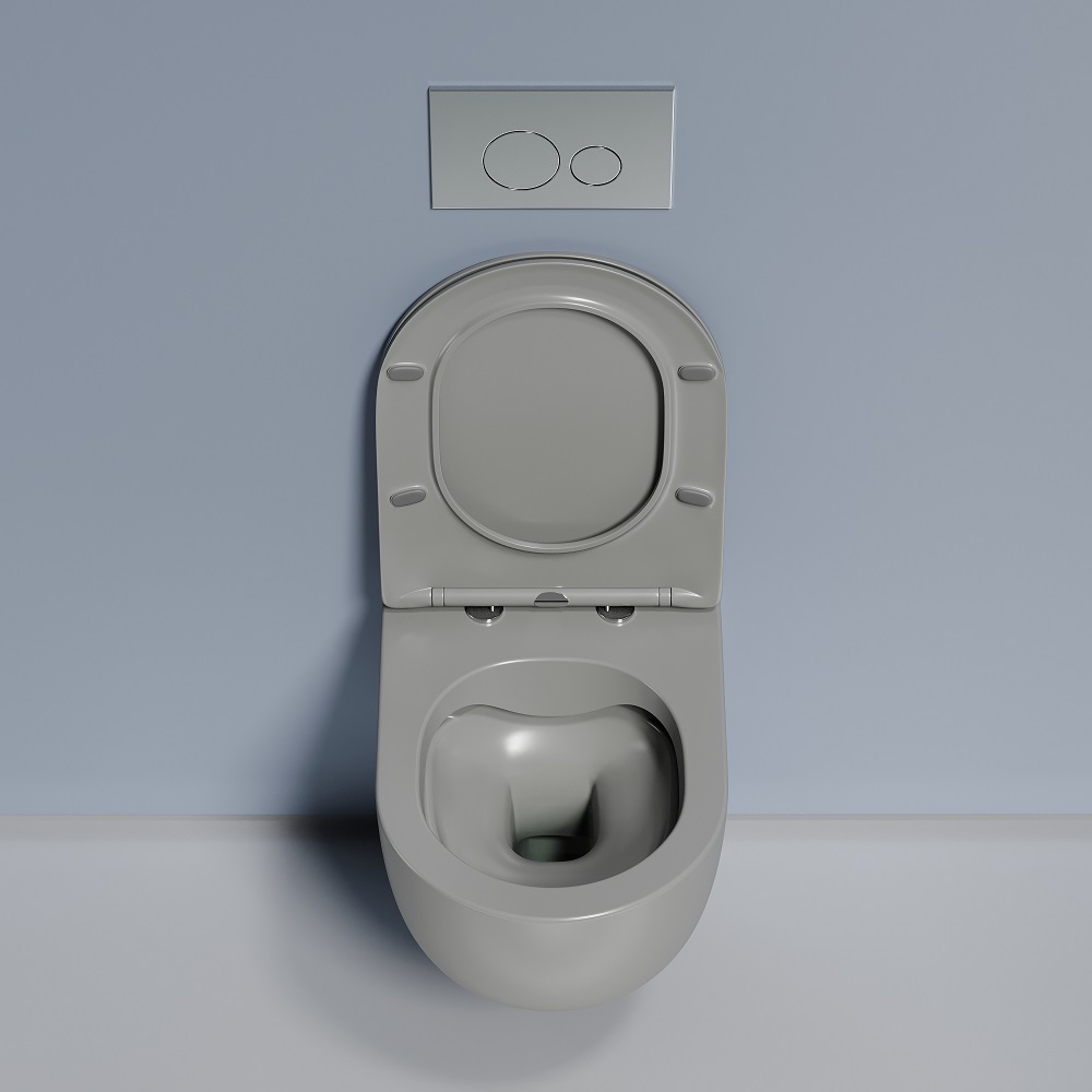 Унитаз подвесной Ceramicanova Modena CN6063MH 49x35.5 (антрацит матовый) с сиденьем и крышкой