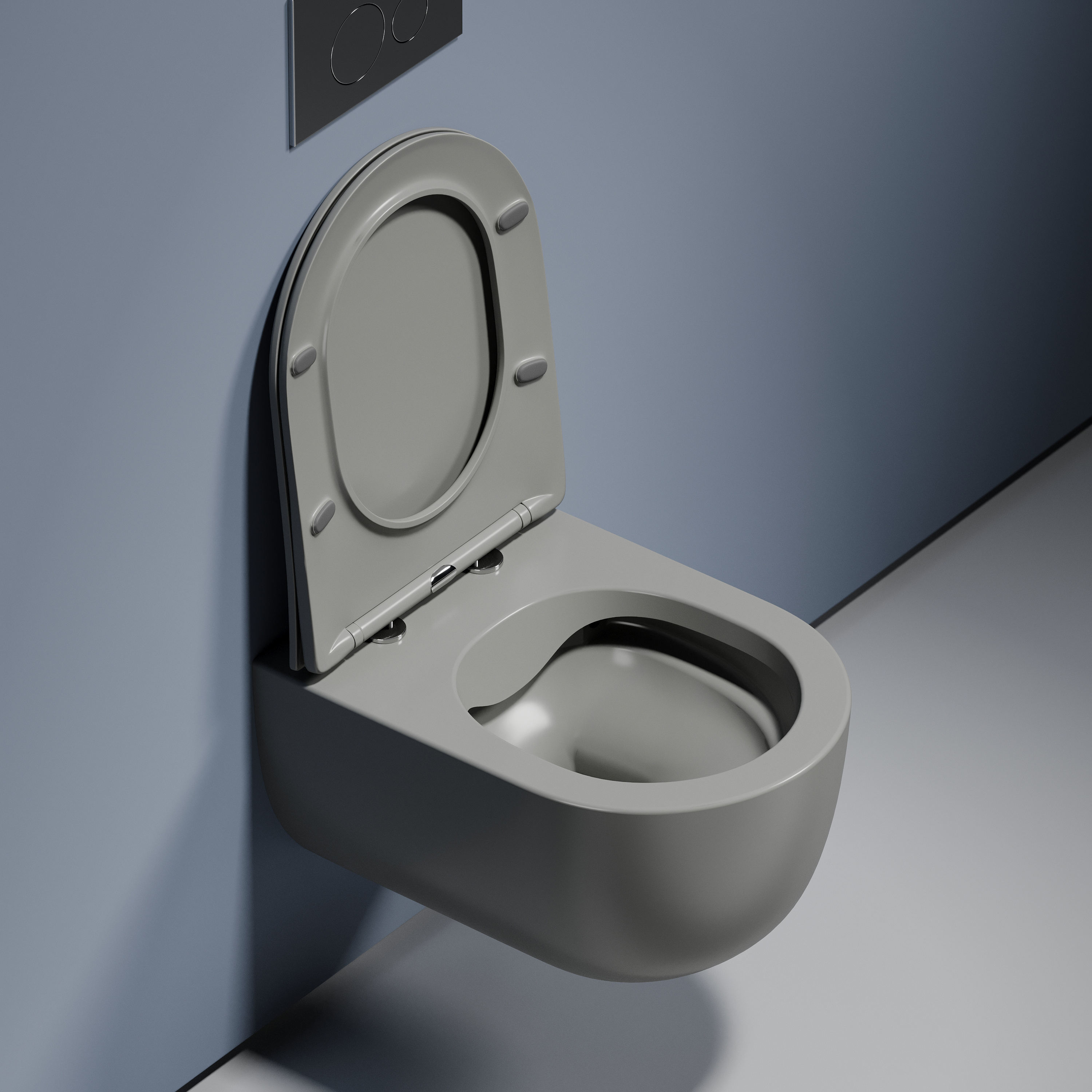 Унитаз подвесной Ceramicanova Modena CN6063MH 49x35.5 (антрацит матовый) с сиденьем и крышкой