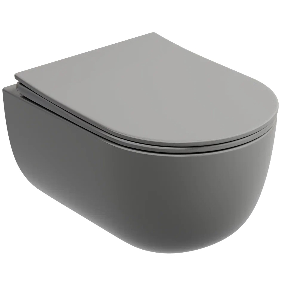 Унитаз подвесной Ceramicanova Modena CN6063MH 49x35.5 (антрацит матовый) с сиденьем и крышкой
