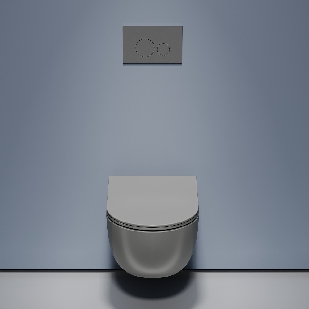 Унитаз подвесной Ceramicanova Modena CN6063MH 49x35.5 (антрацит матовый) с сиденьем и крышкой