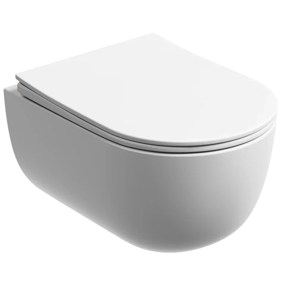 Унитаз подвесной Ceramicanova Modena CN6063MW 49x35.5 (белый матовый) с сиденьем и крышкой