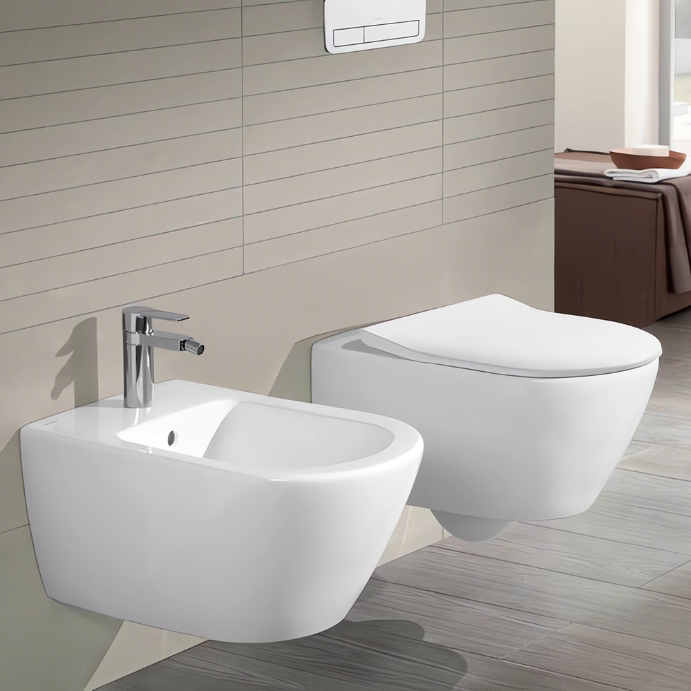 Унитаз подвесной Villeroy & Boch Subway 2.0 5614R201 56х37 с сиденьем и креплением (белый)