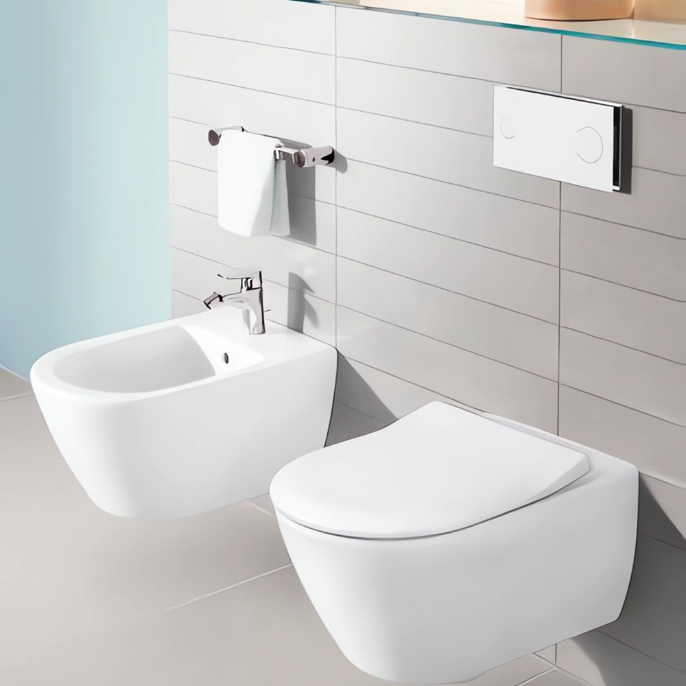 Унитаз подвесной Villeroy & Boch Subway 2.0 5614R201 56х37 с сиденьем и креплением (белый)